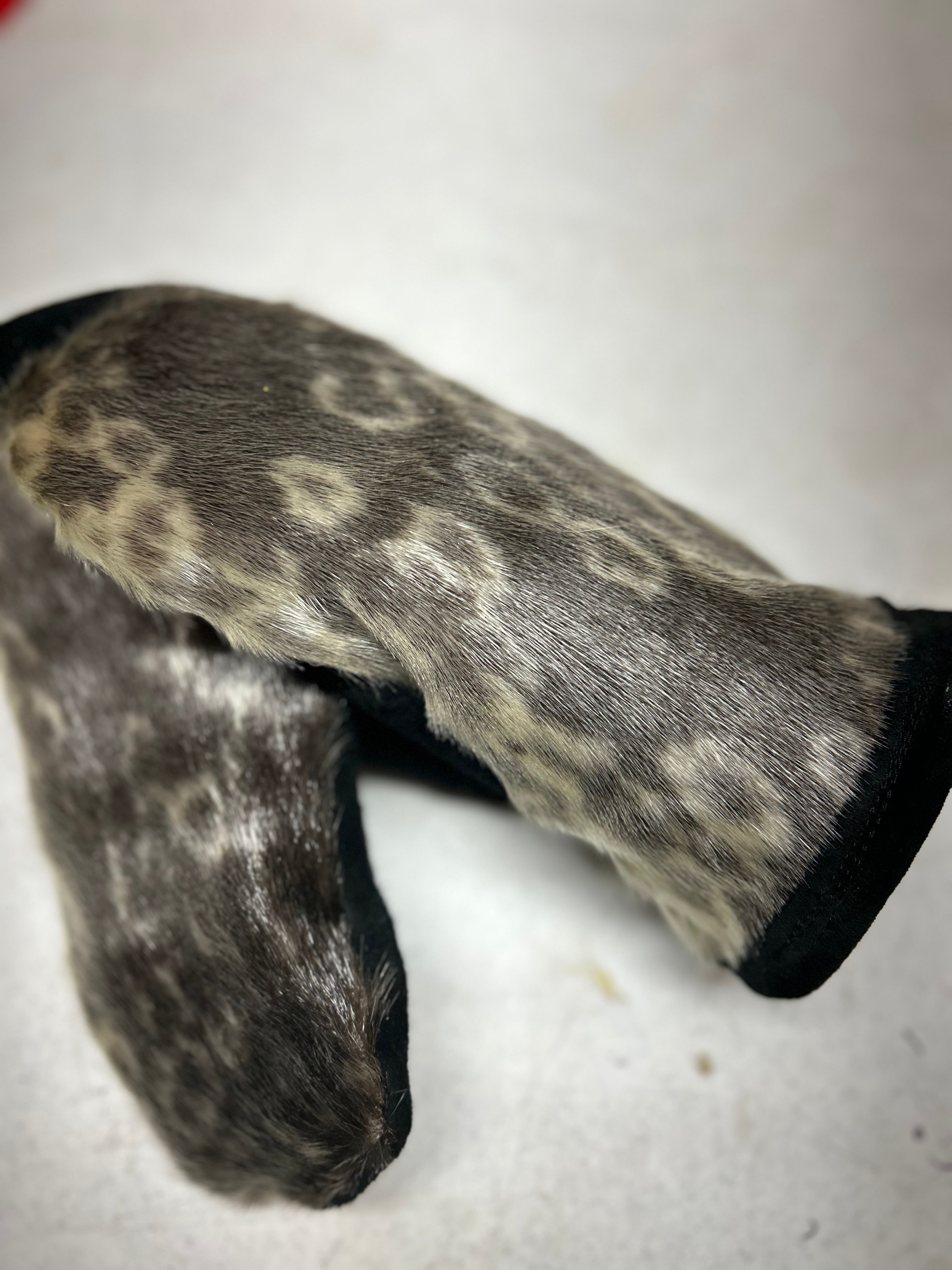 Seal skin mittens.