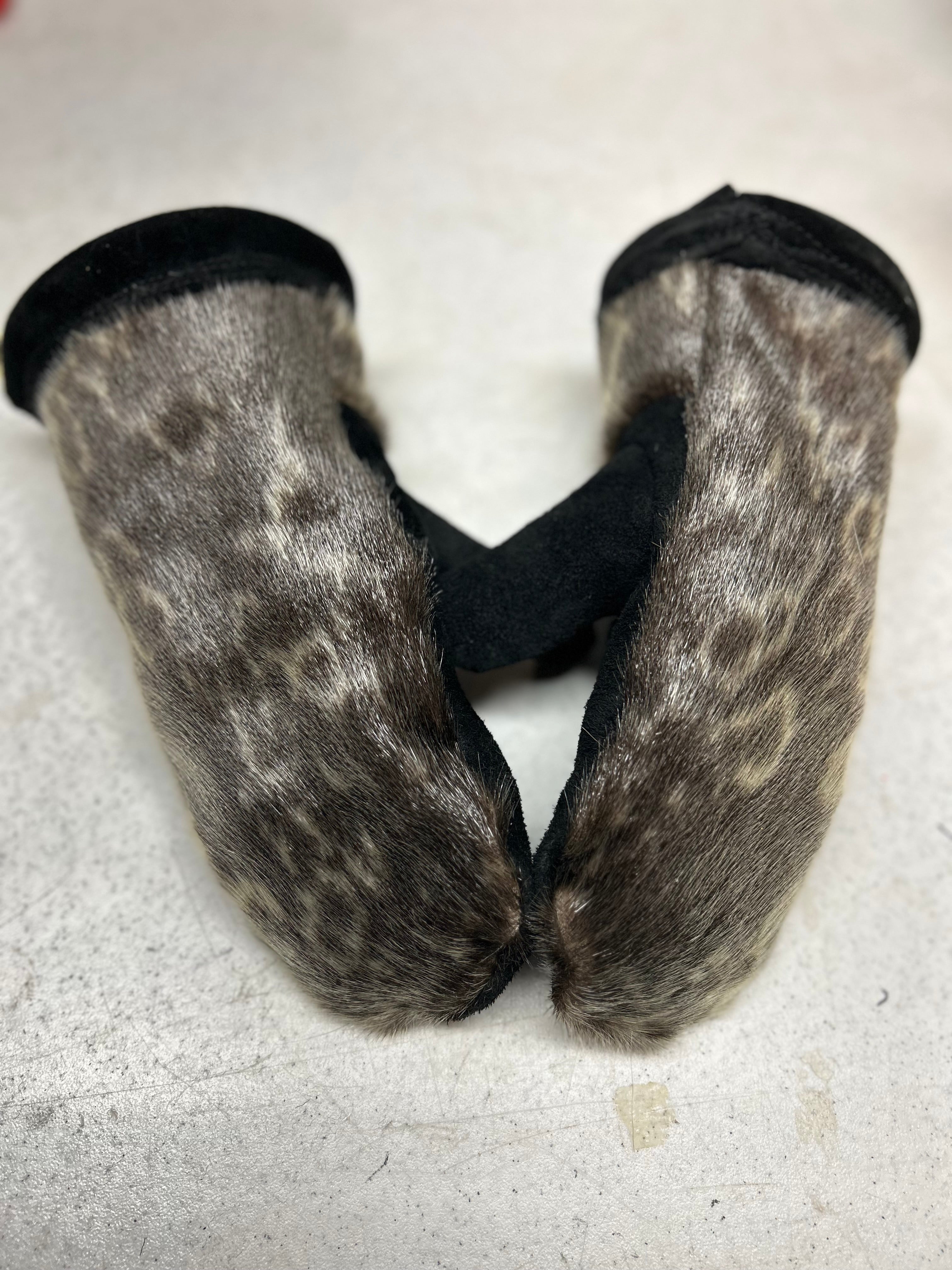 Seal skin mittens.