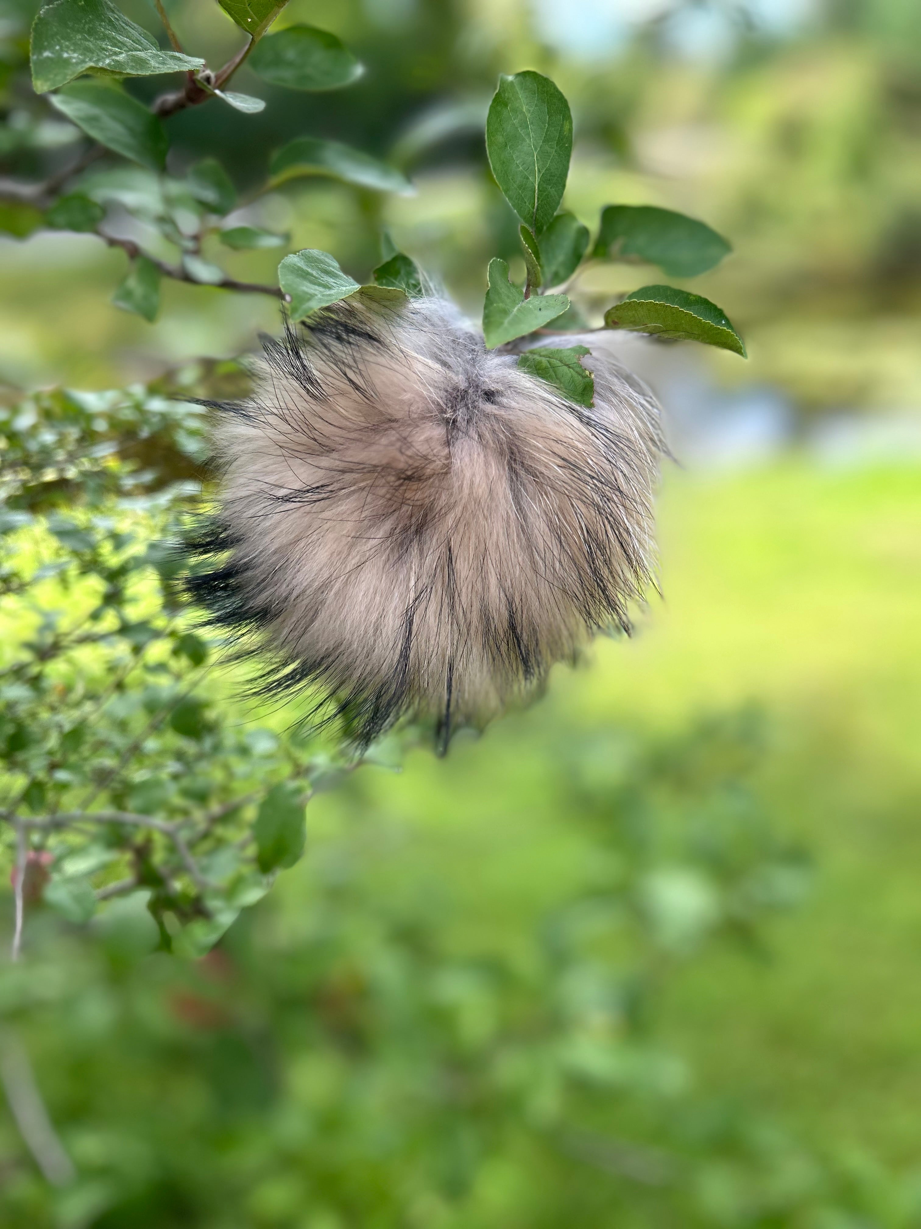 Fur pompom keychains