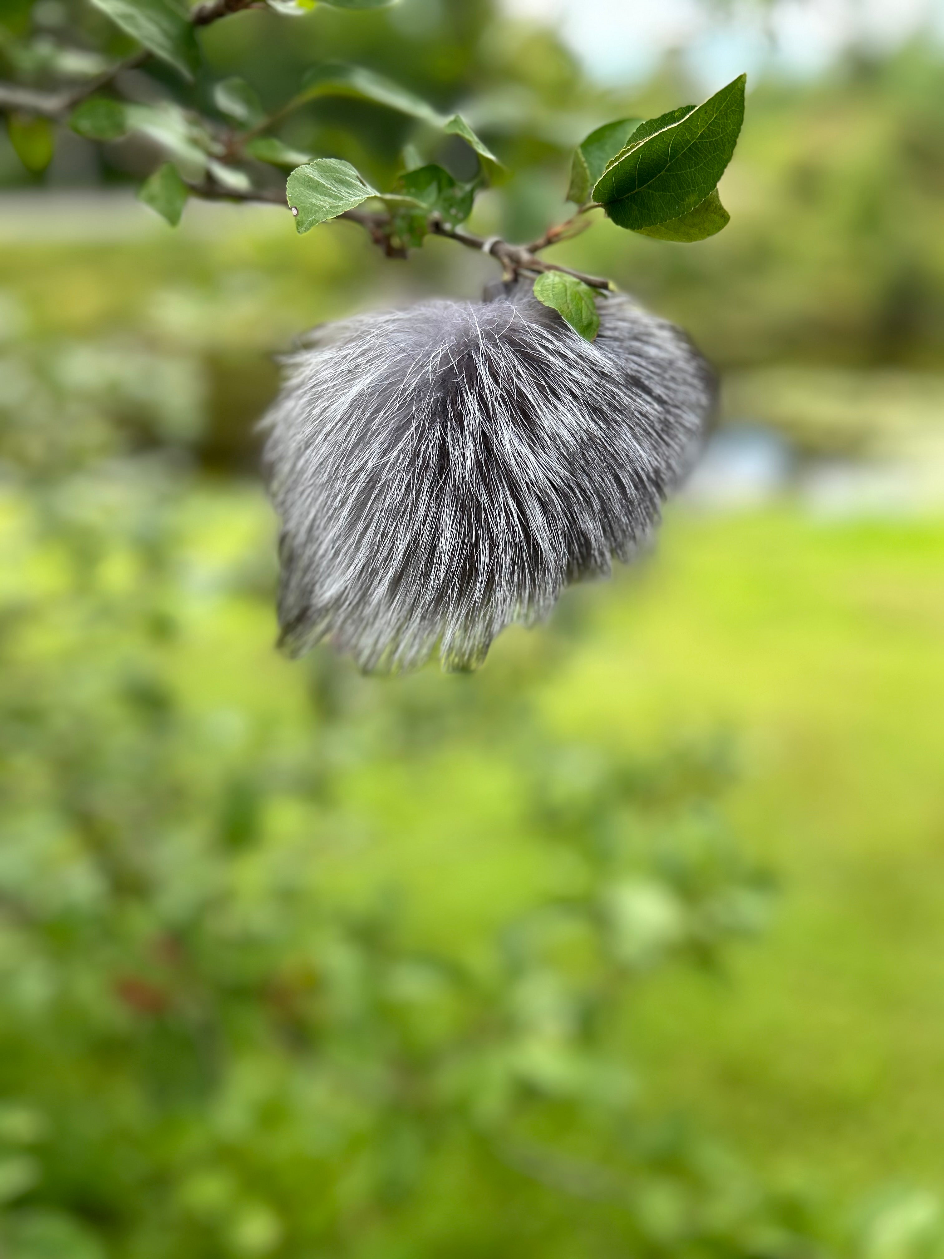Fur pompom keychains